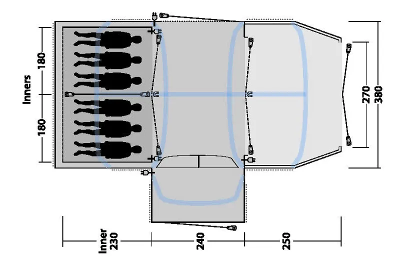 Outwell Airville 6SA Inflatable Tent Package - DEMO MODEL-2